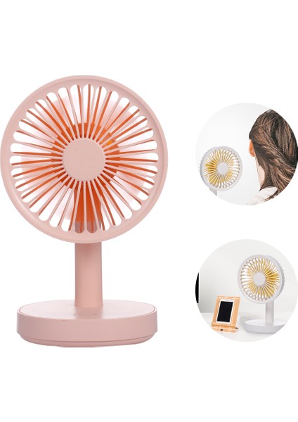 Masaüstü El Içi Mini Fan USB Şarjlı 3 Hız Ayarlı (Yurt Dışından)