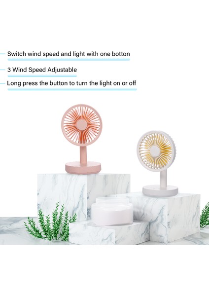 Masaüstü El Içi Mini Fan USB Şarjlı 3 Hız Ayarlı (Yurt Dışından) modelleri