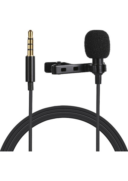Taşınabilir 3.5mm Klipsli Mikrofon 1.5m Kablolu Minik Boyutlu (Yurt Dışından)
