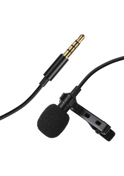 Taşınabilir 3.5mm Klipsli Mikrofon 1.5m Kablolu Minik Boyutlu (Yurt Dışından)