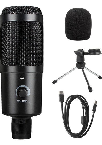 USB Kondansatör Mikrofon Profesyonel Ses Kontrolü Tak ve Kullan (Yurt Dışından)