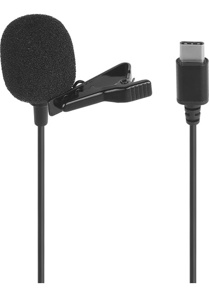 Kondenser Lavalier Mikrofon 1.5m Kablosu Type - C Cihazlar Için (Yurt Dışından)