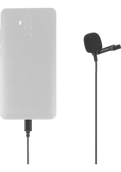 Kondenser Lavalier Mikrofon 1.5m Kablosu Type - C Cihazlar Için (Yurt Dışından)
