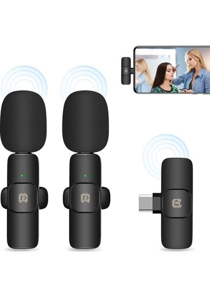 Puluz PU3151B 2.4g Kablosuz Mikrofon Sistemi 20M Iletim Mesafesi Kartuşsuz Kullanım (Yurt Dışından)