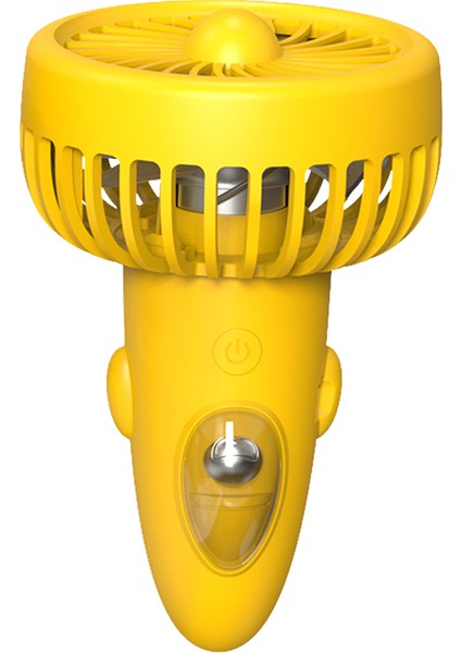Taşınabilir 1200MAH USB Şarj Edilebilir Mini Fan 3 Hızlı Sarı (Yurt Dışından)