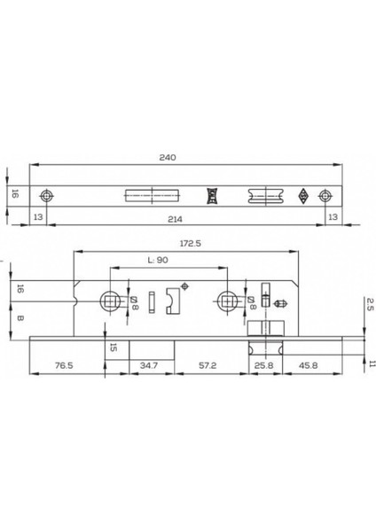 Kale Pvc Wc Kapı Kilidi 35 mm 269 modelleri