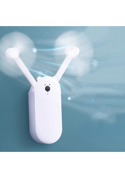 El Ile Kullanılabilir Şarj Edilebilir Mini USB Çift Başlı Fan (Yurt Dışından)