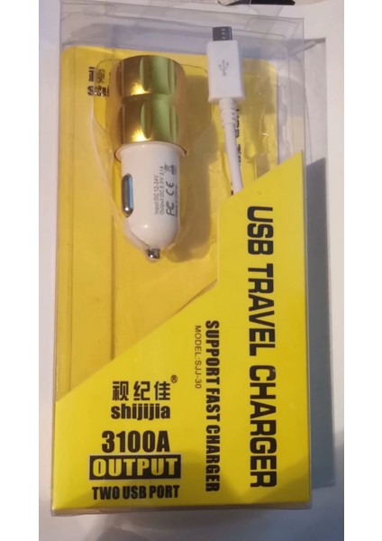 Çift USB Girişli 3.1 Çıkışlı Seyahat Seti Android / Micro USB