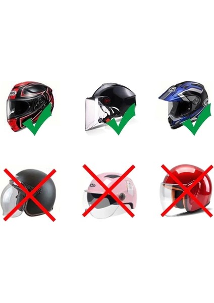 Kask Yağmur Kaydırıcı - Anti-Sis Hidrofobik Film modelleri