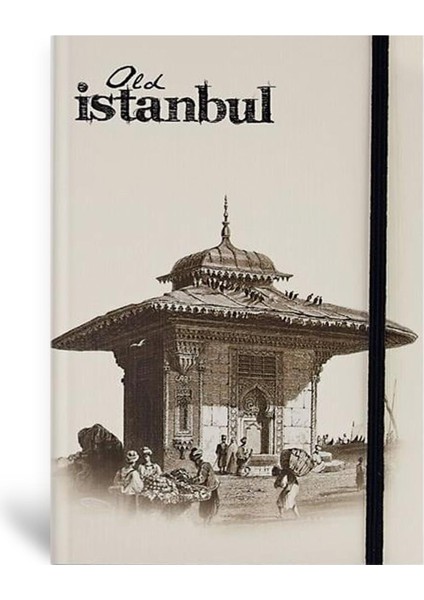 Eski Istanbul Cep Journal Çizgili Lastikli Çeşme