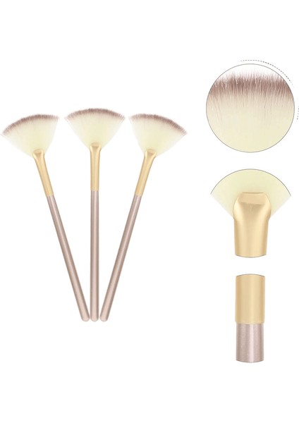 Yüz Fan Makyaj Fırçası Maske Fırça Aplikatör Araçları Gevşek Yüz Bakımı Soyulur Maskeler Diy Rasar (Yurt Dışından)