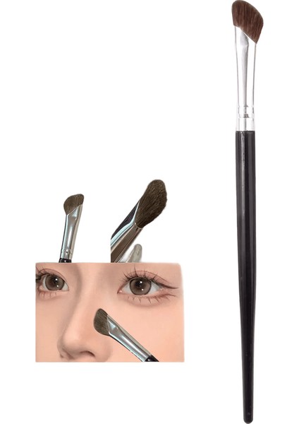 Tek Göz Farı Fırçası Ultra Ince Orak Diyagonal Makyaj Fırçası Yatay Ipekböceği Fırçası Kaş Fırçası Renk: 1pcs (Yurt Dışından)