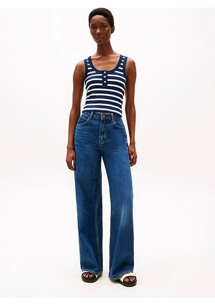 Slım Henley GB Scoop-Nk Tank Top