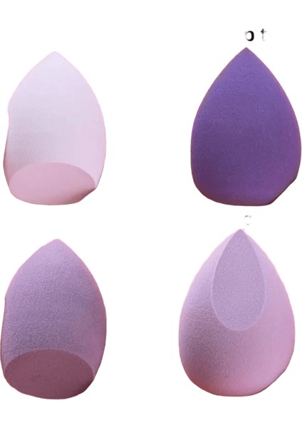 4pcs Makyaj Sünger Tozu Puf Kuru ve Islak Kombine Güzellik Temel Araçları Kozmetik Top Toz Puf Eğim Makyaj Süngerim: Mor-Hayır Kutusu (Yurt Dışından)