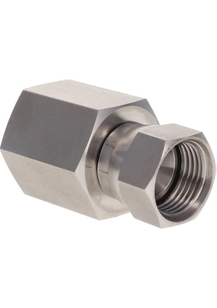 Döner Konektör SS-6506-06-06 | 3/8" Nptf Dişi x 3/8" Jıc Dişi Döner Bağlantı Parçası (Paslanmaz) Discount Hydraulic Hose Swivel Connector 4 Adet