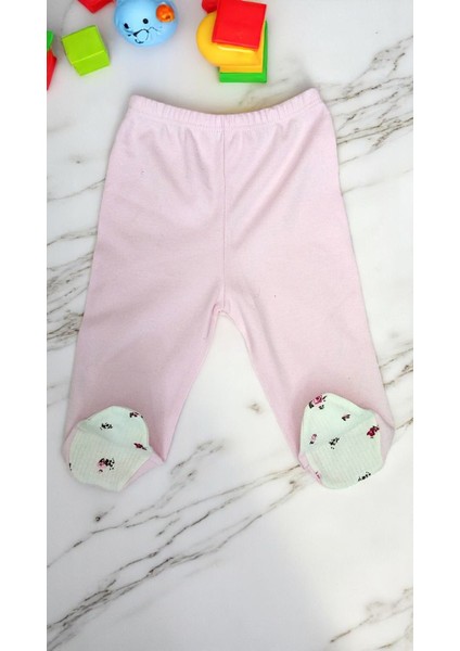 Kız Çocuk Bereli Önlüklü Gül Nakışlı Zıbın Takımı 0-3 Yaş %100 Pamuklu modelleri