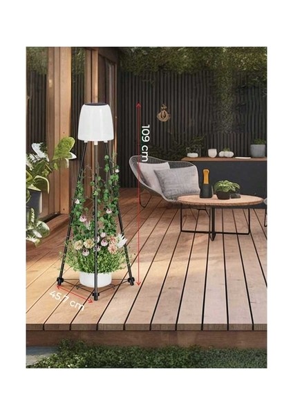 Ack AG60-06851 457MMX457MMX107MM IP54 LED Ayaklı Solar Sıyah Aplık Güneş Enerjili Bahçe Aydınlatması, Rengi Ayarlanabilir Dekoratif Aydınlatma modelleri