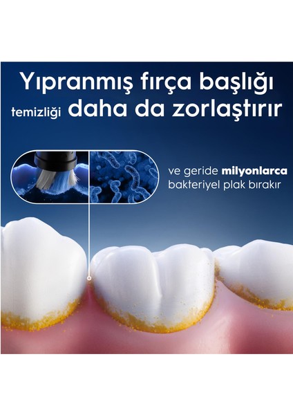 iO Ultimate Clean Siyah Diş Fırçası Yedek Başlığı 4 Adet