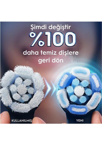 iO Ultimate Clean Siyah Diş Fırçası Yedek Başlığı 4 Adet