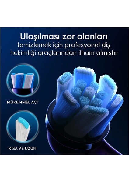iO Ultimate Clean Siyah Diş Fırçası Yedek Başlığı 4 Adet