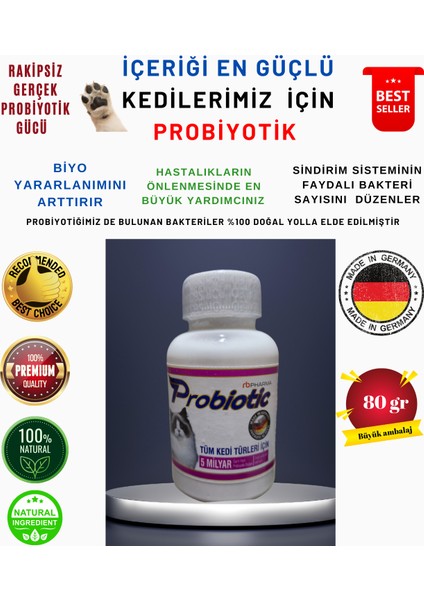 Organik Probiyotik Kedileriniz Hastalanmaya Son