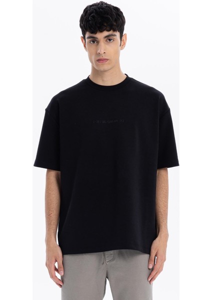 Bisiklet Yaka Oversize Kamuflaj Erkek T-Shirt