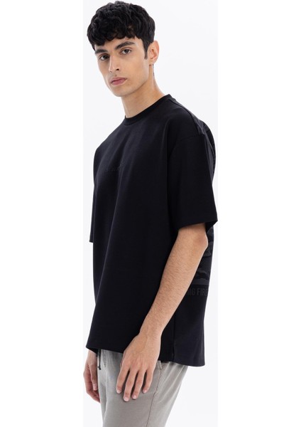 Bisiklet Yaka Oversize Kamuflaj Erkek T-Shirt