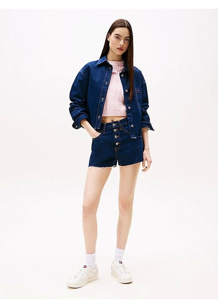 Tommy Hilfiger Kadın Mavi Kotşort