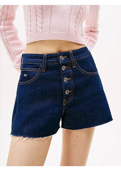 Tommy Hilfiger Kadın Mavi Kotşort