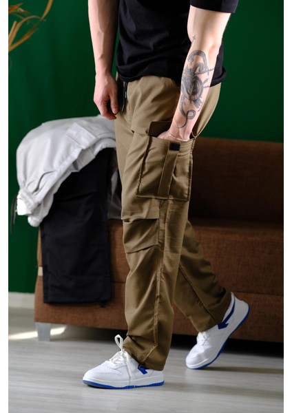 Masi Baggy Kort Paraşüt Düz Ipli Paça Kargo Cepli Erkek Eşofman Alt modelleri