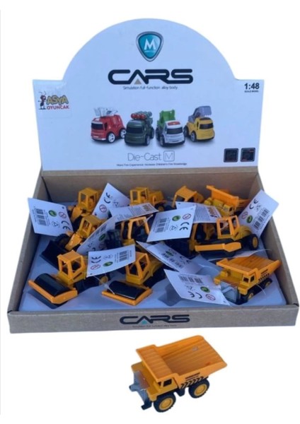 Minik Iş Makineleri 8 Cm; Kepçe, Kamyon, Silindir, Forklift
