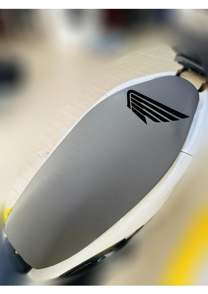 Honda Adv 350 Gri Kumaş Motosiklet Sele Kılıfı Logolu Penye Sele Koltuk Kılıfı-X