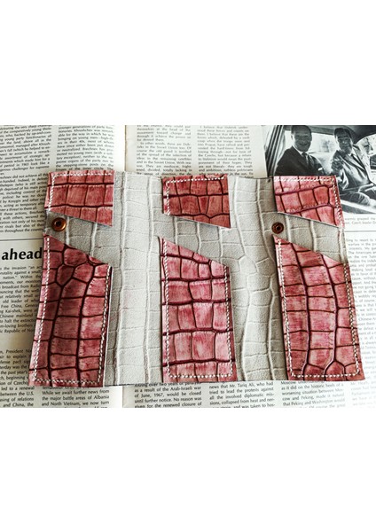 Crazy Gerçek Deri Tamamen El Emeği Özel Kalemleriniz Için Kalemlik Kalemkutu (8*18CM ) DA18 modelleri