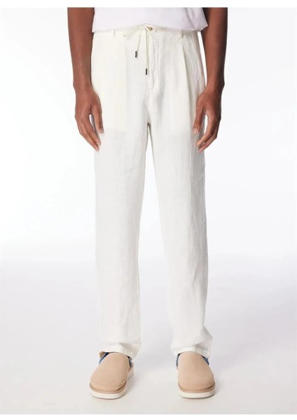 Arkası Torba Cepli %100 Keten Regular Erkek Pantolon