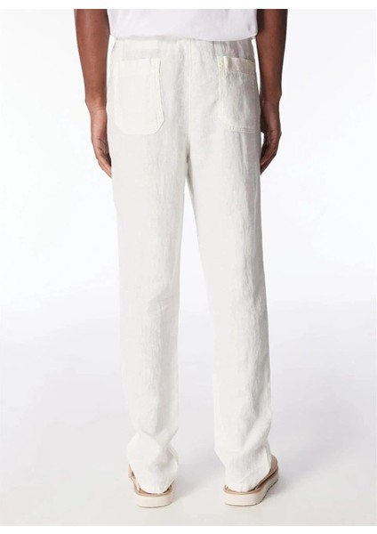 Arkası Torba Cepli %100 Keten Regular Erkek Pantolon fiyatları