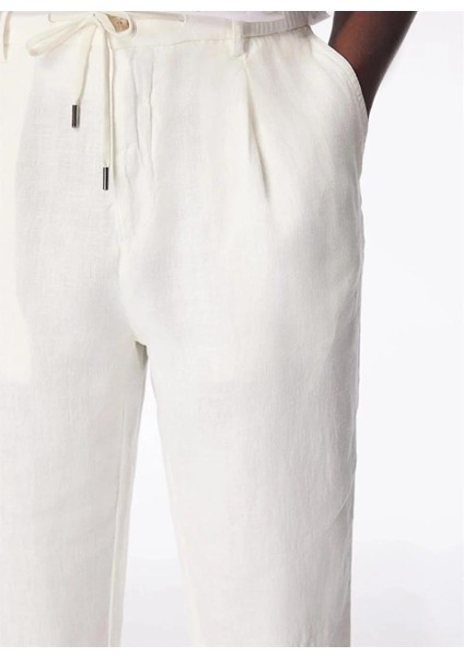 Arkası Torba Cepli %100 Keten Regular Erkek Pantolon modelleri