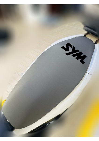Sym Symphony St Gri Kumaş Motosiklet Sele Kılıfı Logolu Penye Sele Koltuk Kılıfı-X