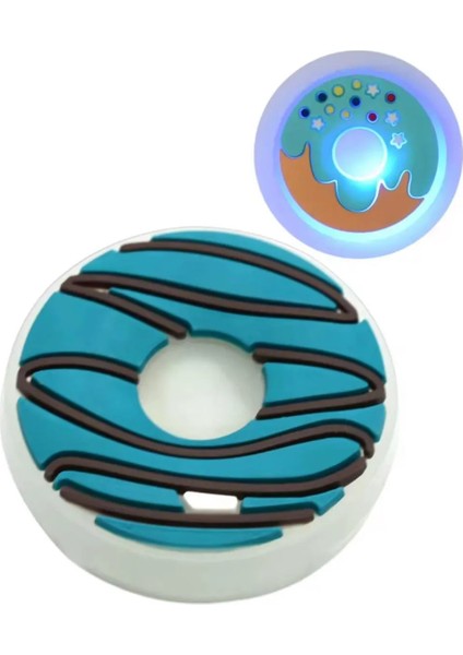 Ledli Yanıp Sönen Donut Terlik Süsü Üç Boyutlu/ışıklı 3D Charm/jibbitz