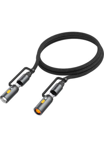 J4 Usb-C Şarj Data Kablosu (Led Işık / Çakmak)