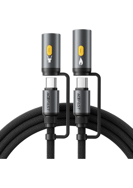 J4 Usb-C Şarj Data Kablosu (Led Işık / Çakmak)