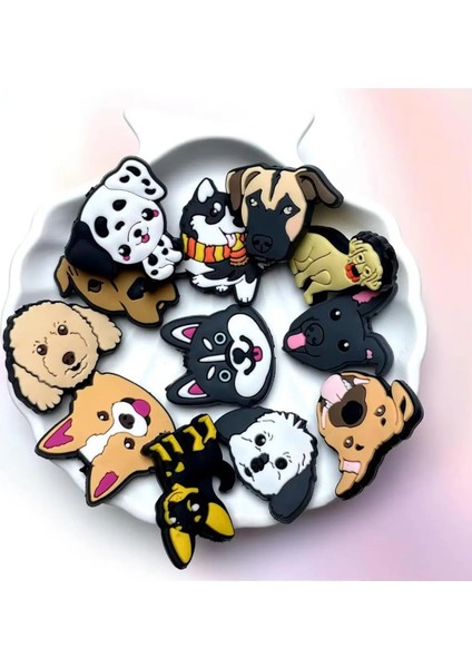 Ledli Yanıp Sönen Köpek Figürlü Terlik Süsü Üç Boyutlu/ışıklı 3D Charm/jibbitz fiyatları