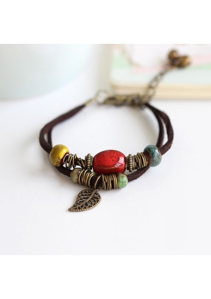 No.5 Boyutu Ulusal Rüzgar Antik Yolları Onaran Yüksek Sıcaklık Glazür Seramik El Yapımı Süs Eşyaları Kadın Moda Bilezikleri #1077 (Yurt Dışından) modelleri