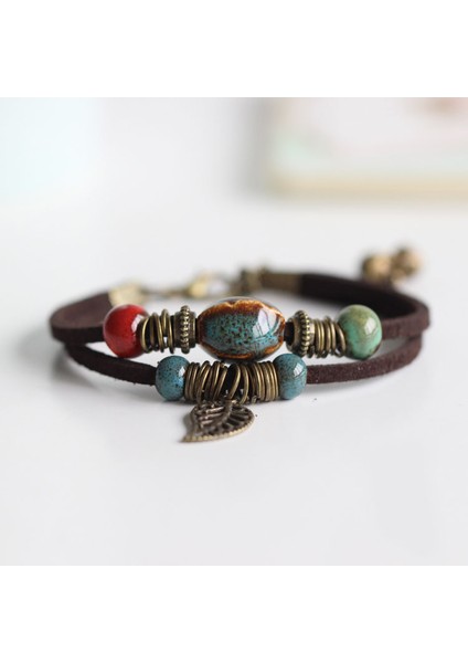 No.5 Boyutu Ulusal Rüzgar Antik Yolları Onaran Yüksek Sıcaklık Glazür Seramik El Yapımı Süs Eşyaları Kadın Moda Bilezikleri #1077 (Yurt Dışından) indirimleri