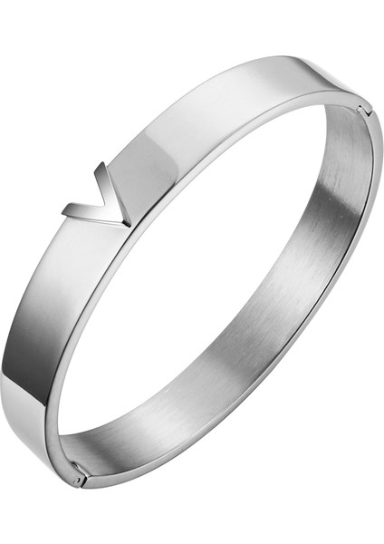 Gül Rengi Vintage Aşk Bilezik Bilezikler Mektup V Şekil Titanyum Çelik Bilezikler Femme Letter V Şekil Titanyum Çelik Bilezikler Msx Altın Paslanmaz Çelik Bilezikler (Yurt Dışından) indirimleri