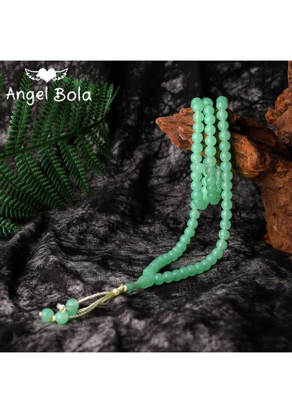 Yeşil Orta Doğu Boncuklu Bileklik Püskül Kolye 99 Tesbih Islam Müslüman Tespih Hz.muhammed Unisex (Yurt Dışından)