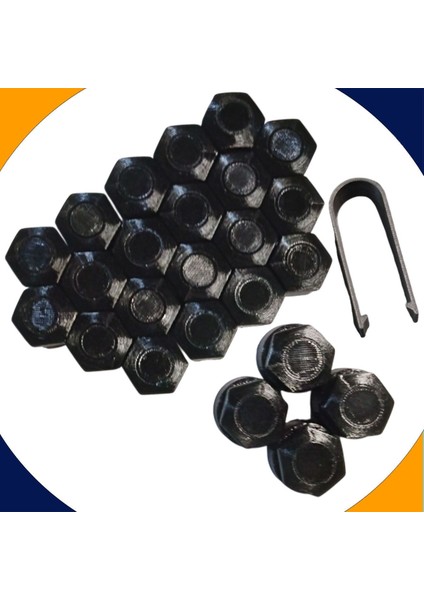 Audi A5 Coupe 2009-2016 Modelleri Parlak Siyah Bijon Kapağı Set 20+4 (17MM Somun Tüm Araçlar)