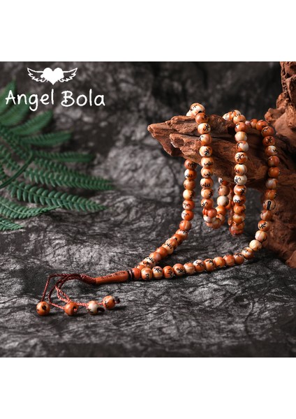 Turuncu Orta Doğu Boncuklu Bileklik Püskül Kolye 99 Tesbih Islam Müslüman Tespih Hz.muhammed Unisex (Yurt Dışından)