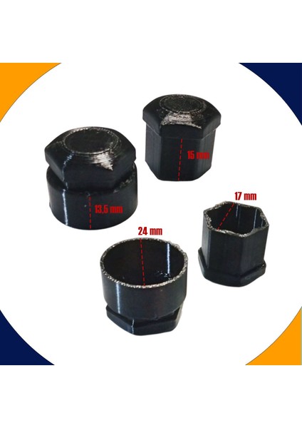 Seat Ibiza 1993-2016 Modelleri Parlak Siyah Bijon Kapağı Set 20+4 (17MM Somun Tüm Araçlar)