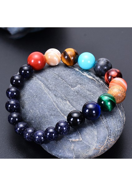 Kadınlar-8mm-6mm Aşıklar Sekiz Gezegen Doğal Taş Bileklik Evren Yoga Çakra Galaksi Güneş Sistemi Boncuk Bilezikler Erkek Kadın Takı (Yurt Dışından) fırsatları