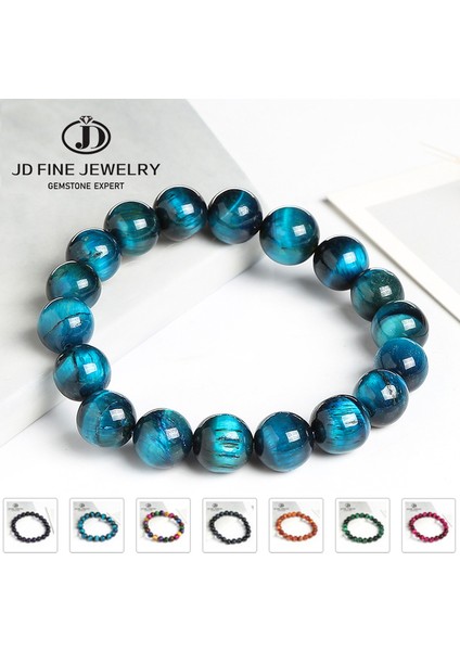 12 mm Tarzı Yeşil Jd Yüksek Mavi Kaplan Gözü Buddha Bilezik Doğal Taş Yuvarlak Boncuk Esnek Halat Erkek Kadın Bilezik (Yurt Dışından) fiyatları